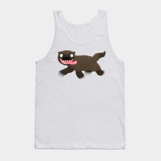 Funny hungry wolverine animal cartoon Tank Top